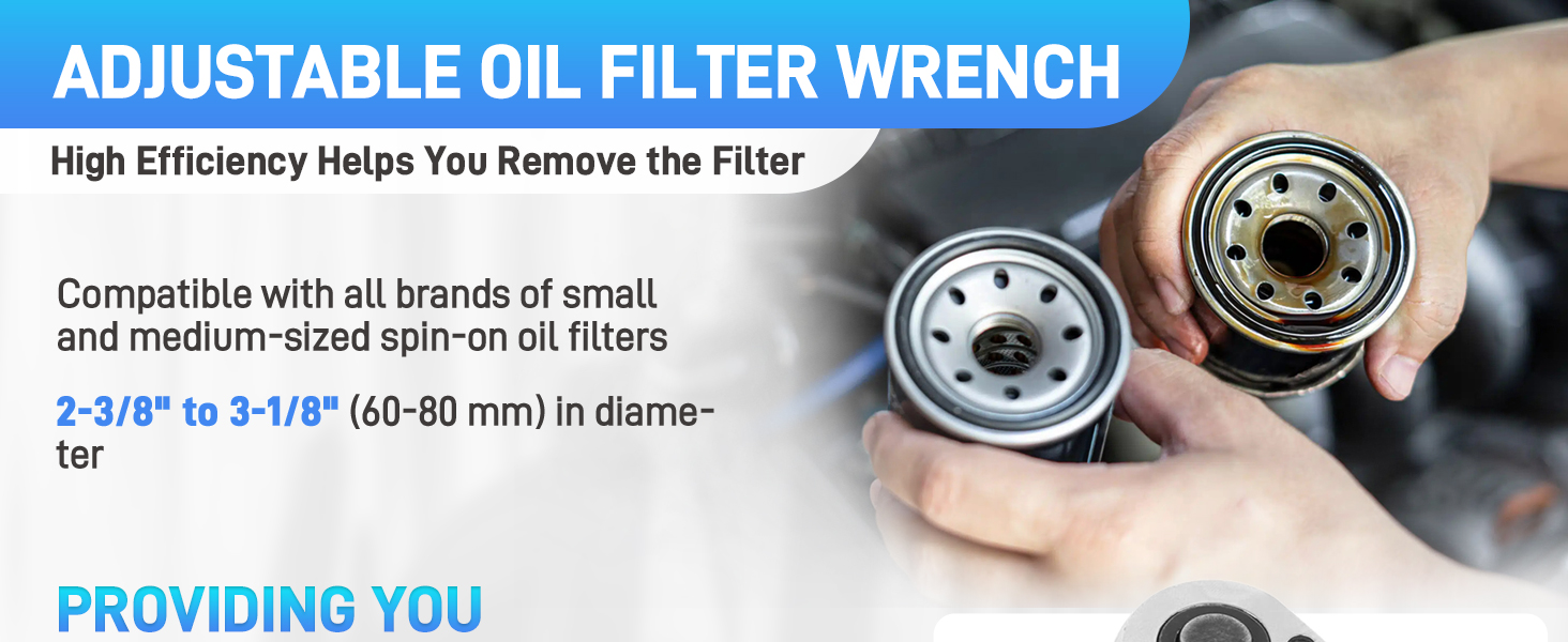 Universal Adjustable Oil Filter Wrench