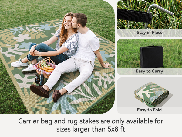 Outdoor Picnic Mat Picnic Rug Waterproof Outdoor Rug 8x10 Waterproof