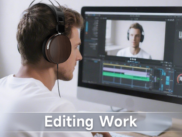 video editing, mixing, PC, Mac, studio headset, Professional over ear headphones