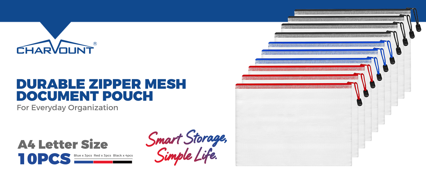 A4 Mesh Zipper Pouch