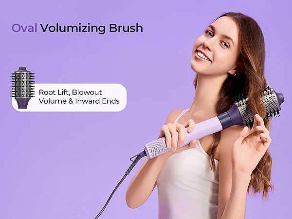 Oval Volumizing Brush Root Lift, Blowout Volume &amp; Inward Ends