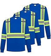 ProtectX High Visibility Long Sleeve Shirts Reflective Hi Vis Safety Shirt for Men Women Class 2-...
