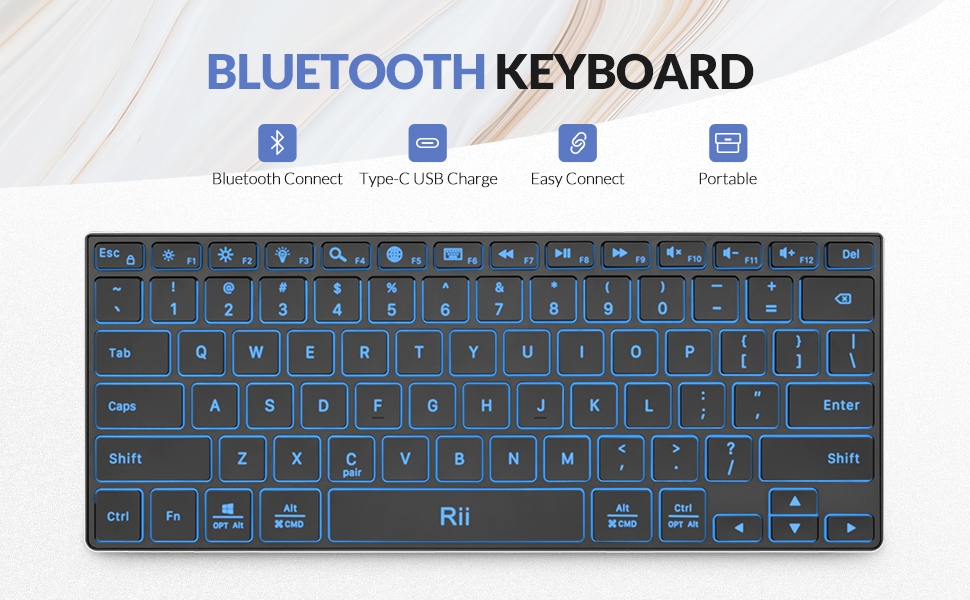 Rii wireless keyboard bluetooth keyboard for iPad ,tablet ,PC ,Laptop ,Smart phone