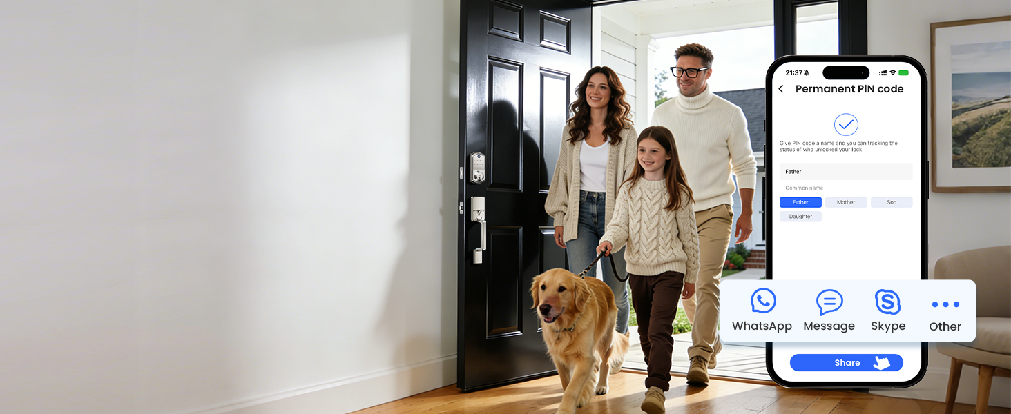 Veise Fingerprint Smart Door Lock