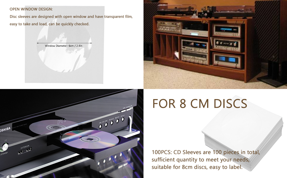 100 Pack CD Sleeves