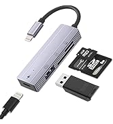 Camera SD Memory Card Reader for iPhone[Apple MFi Certified], IVSHOWCO iPhone to USB Adapter, 4-i...