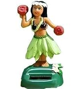 ZGLUZP Hawaiian Gir Swinging Solar Powered Hula Girl Dancing Figures Decoration, l Doll Car Dashb...