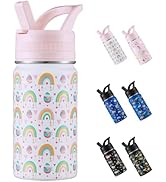 COKTIK Kids Water Bottle,14oz Stainless Steel Insulated Water Tumbler Leak-Proof,School Water Mug...