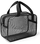 Gocvo Mesh Shower Caddy Mash Shower Bag Black Portable Mesh Accessories Organizer Tote for Gym Co...