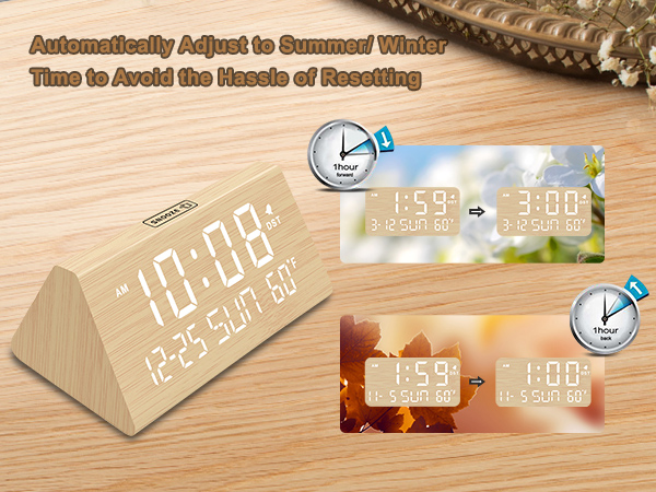 alarm clock with auto dst