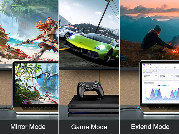 BLUERIGGER excellent quality supported mirror mode extend mode gaming mode smooth no lag video wii
