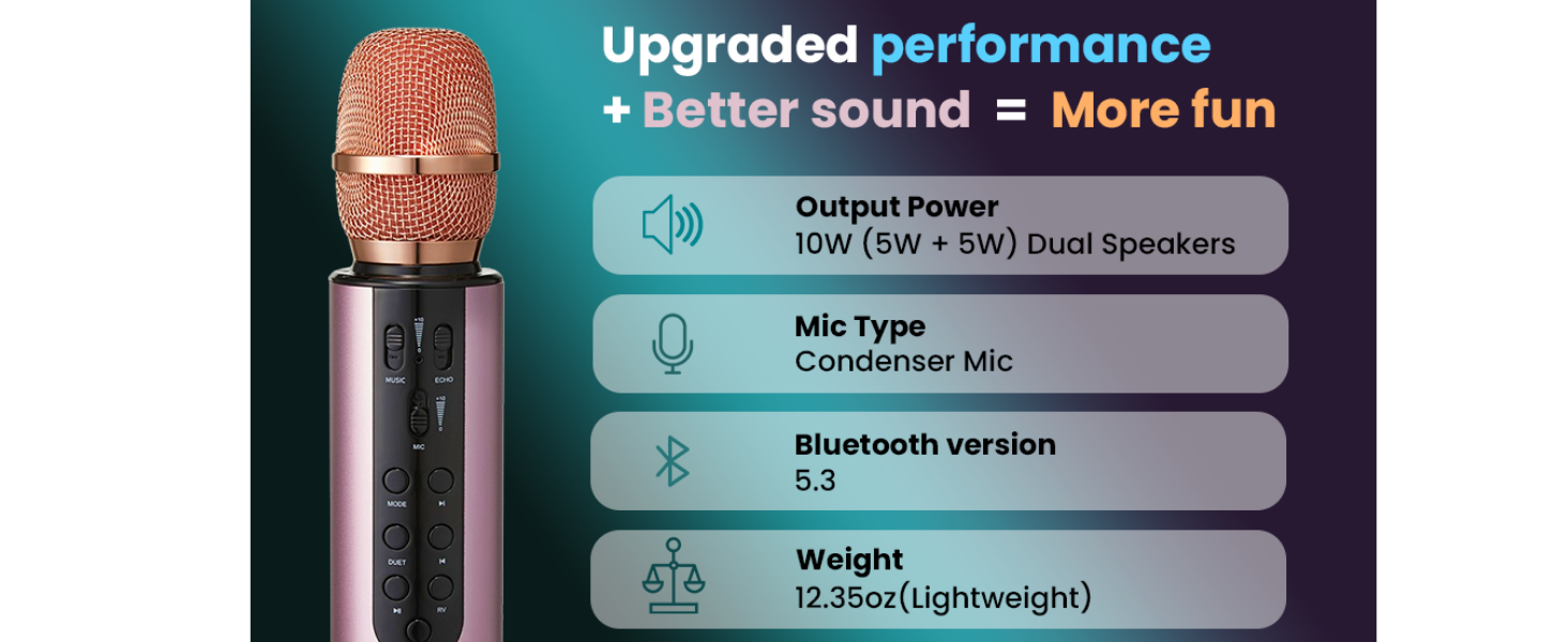 powerful output power microphone