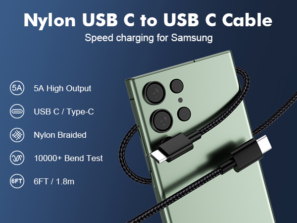 USB C to USB C cord