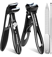 Toenail Clippers for Thick Toenails for Seniors, Angled Head Large Toe Nail Clippers for Men, Hea...
