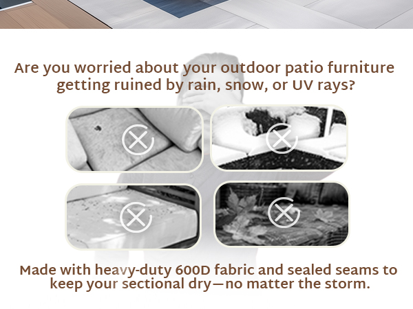 weatherproof outdoor sectional cover