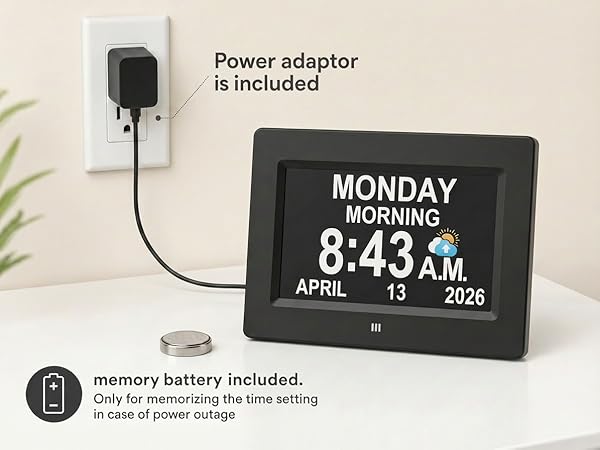 outlet input and battery included