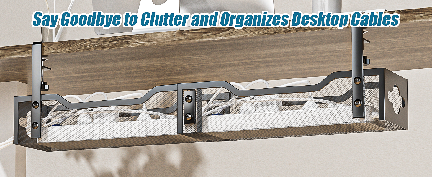 under desk cable tray