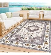 LuxStep Indoor-Outdoor Area Rug 5x7 Ft Washable Outside Rug Outdoor Carpet Large Floor Mat for Be...