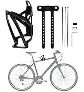 PSLER Bicycle Bottle Cage Base and Bottle Holder, PC Bike Water Bottle Holder with Screw-Free Mou...