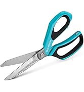 DURATECH 10" All-Purpose Heavy Duty Scissors, Stainless Steel Utility Scissors with Ergonomic Han...