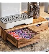 Deepredcoast Kcup holder with 2 Drawers, 30-Pod Capacity Coffee Pod Drawer Organizer, Coffee Stat...