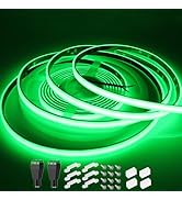 LEDENET DC12V COB LED Strip Lights Green 480LEDs/m 16.4ft/5m Waterproof IP67 High Density LED Rop...