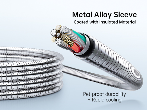 iphone charger cord chew proof durable lightning cable 6ft iphone charger metal cord