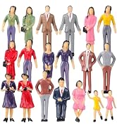 DOITOOL 30 Pcs Mini People Figurines 1:30 Scale Tiny People Miniature, Little Plastic Mini Figure...