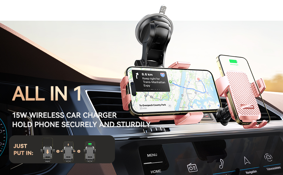 wireless car charger mount