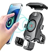 KEWIG Motorcycle Phone Mount 15W Wireless &amp; USB C 20W Fast Charger, Motorcycle Phone Holder with ...