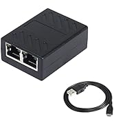 SinLoon RJ45 Splitter Adapter, Ethernet Cable Splitter Cat5, Cat5e, Cat6, Cat7,RJ45 Network Exten...