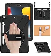 BRAECN for iPad 9th Generation Case10.2 inch,iPad 8th/7th Gen Kids Protective Case with Hand Stra...