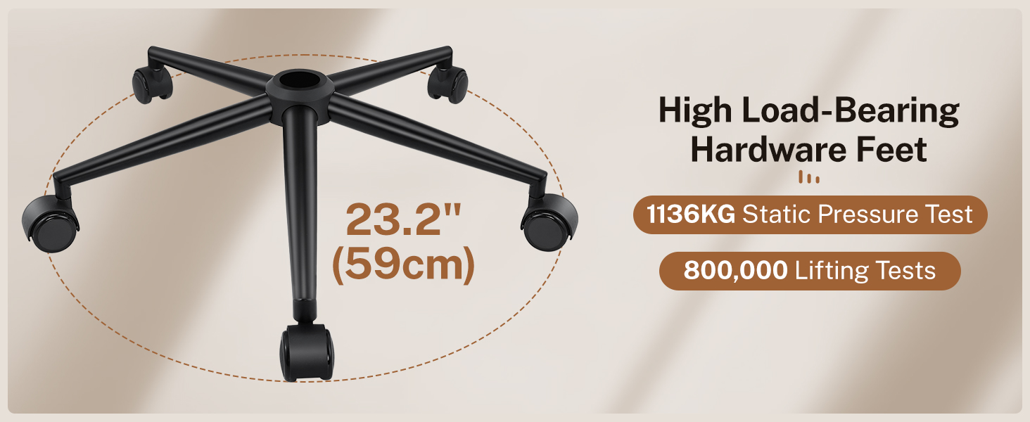 Home Office Desk Chairs with Removable Armrests, Adjustable Height Rocking