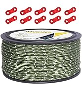 Hikeman 50m Reflective Guyline Solid Braid Nylon Camping Rope with Aluminum Adjuster Cord Tension...