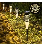 Toodour Solar Lights Outdoor Garden, 4 Pack Solar Pathway Lights Waterproof, Auto On/Off, Outdoor...
