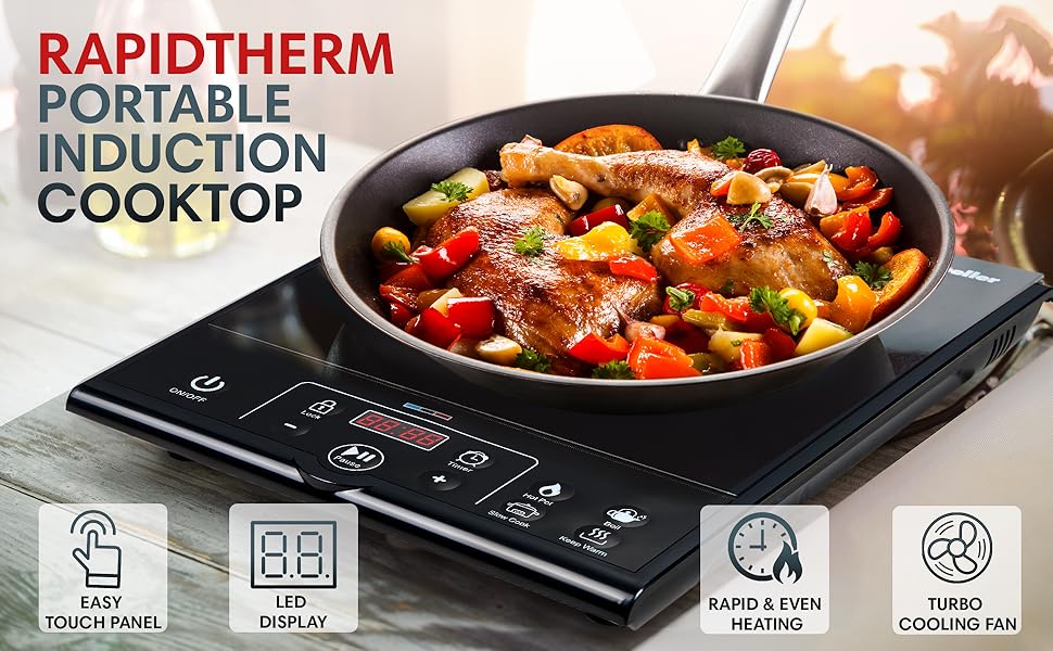 induction cooktop; mueller cooktop; muellerhome; portable cooktop; nuwave; duxtop; electric cooktop