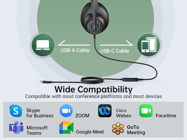 computer headset with microphone