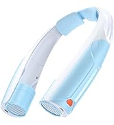 AaoLin Portable Neck Fan with 6000mAh Battery, USB-C Rechargeable, Blue Hands-Free Personal Fan 6...