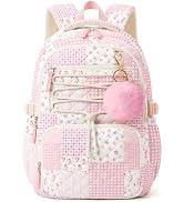 WOBAGMEN Backpack for Women,Cute Quilted Backpack with Multi-Pocket, Lightweight Anti Theft Bookb...