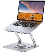 JOYEKY Laptop Stand for Desk, Adjustable Computer Stand with 360° Rotating Base, Ergonomic Laptop...