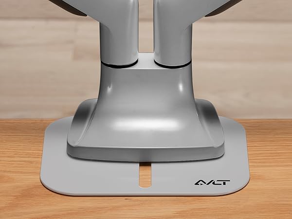 AVLT adjustable reinforcement plate for monitor mounts on glass, MDF, wood and bamboo tabletops