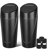 Kincown Car Trash Can, 2 Packs Mini Car Trash Bin with Lid, Leakproof Cup Holder Car Garbage Can ...