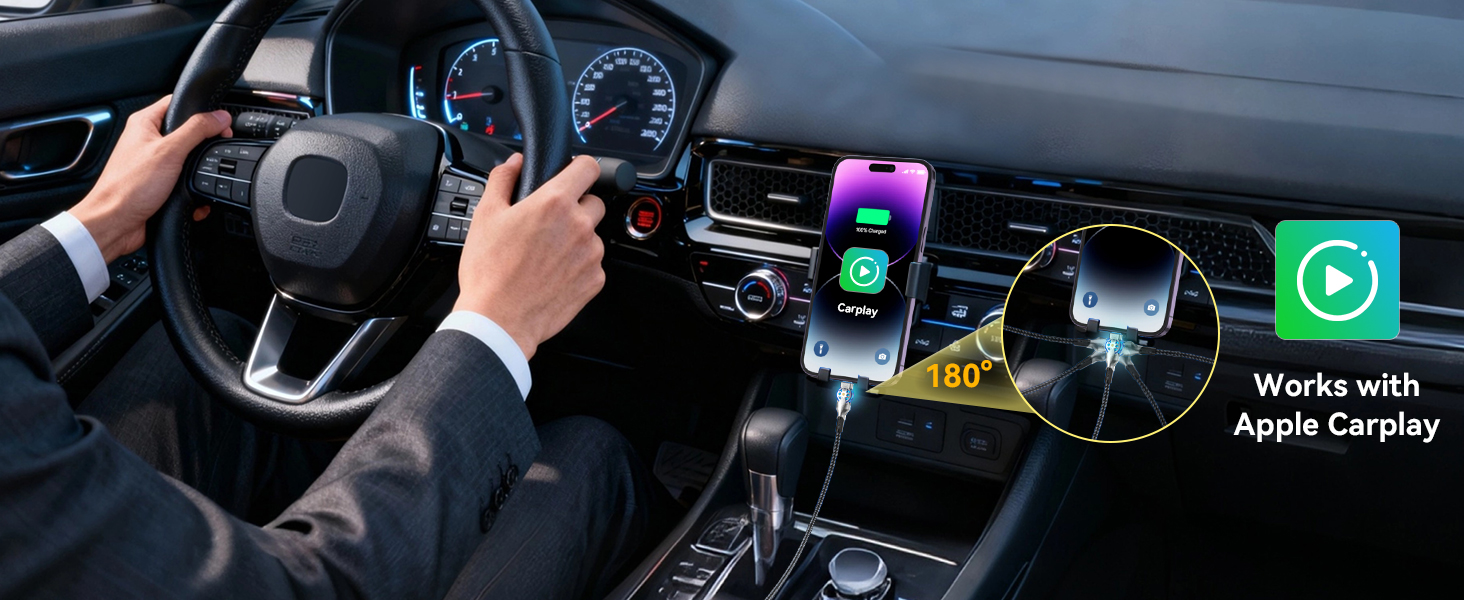 swivel iphone charger cable