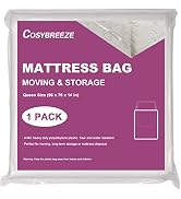 [1-Pack] Mattress Bag for Moving, Mattress Cover, 4 Mil Queen Size Mattress Storage Bag - Heavy D...