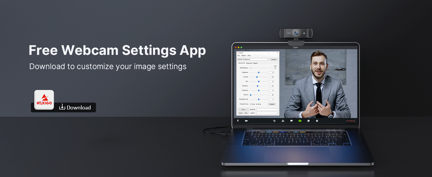 NexiGo App’s parameter adjustment menu, showcasing your best self anytime.