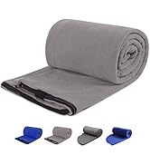 REDCAMP Fleece Sleeping Bag Liner for Adult Warm or Cold Weather, 75" Long Full Sized Zipper Camp...