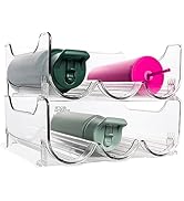 Simple Modern Water Bottle Organizer for Cabinet | Stackable Storage Plastic Organizer Rack for B...
