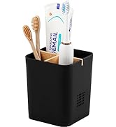 Electric Toothbrush Holder 3 Slots Tooth Brushing Holder with Bamboo Dividers for Bathrooms, Plas...