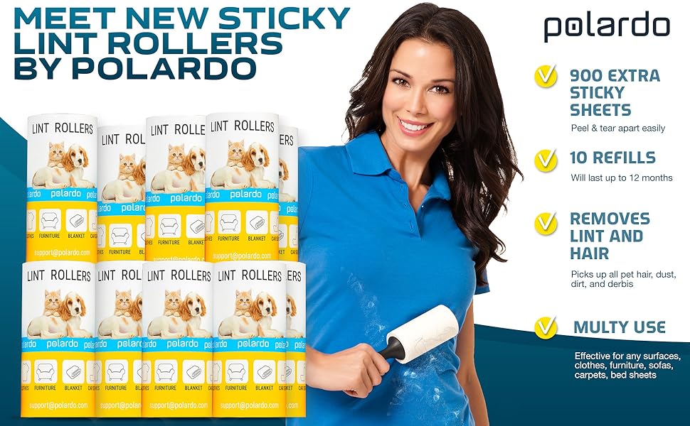 lint rollers, extra sticky, removes lint and hair