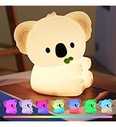 Fieldspark Cute Koala Night Light for Kids Rechargeable, Battery Operated Nightlight 3 Level Dimm...